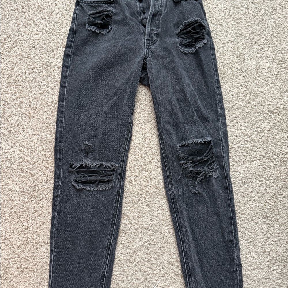 PACSUN Distressed Black Women's Slim Jeans